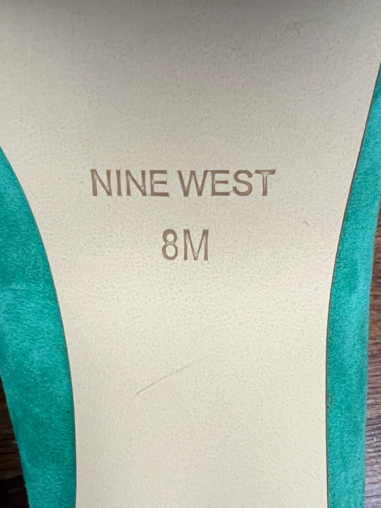 Nine West Green Suede Pointed-Toe Stiletto Pumps Size 8 - Picture 6 of 8